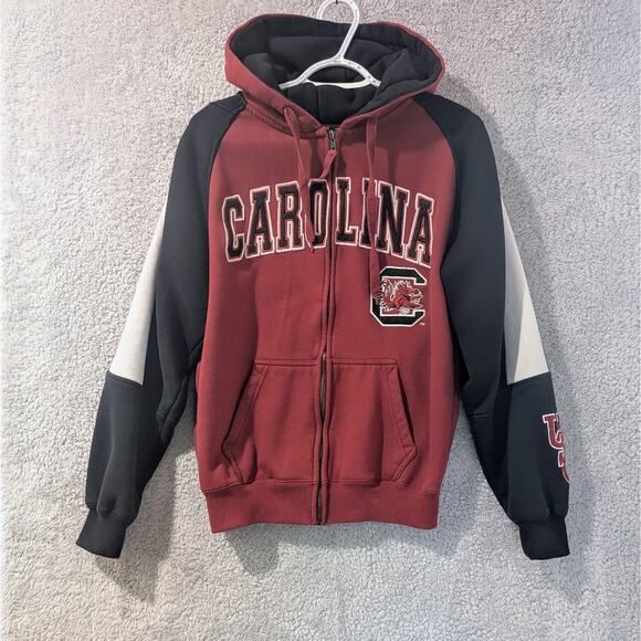 University South Carolina USC Gamecocks Colosseum Sports Hoodie Medium Full Zip - Picture 1 of 13